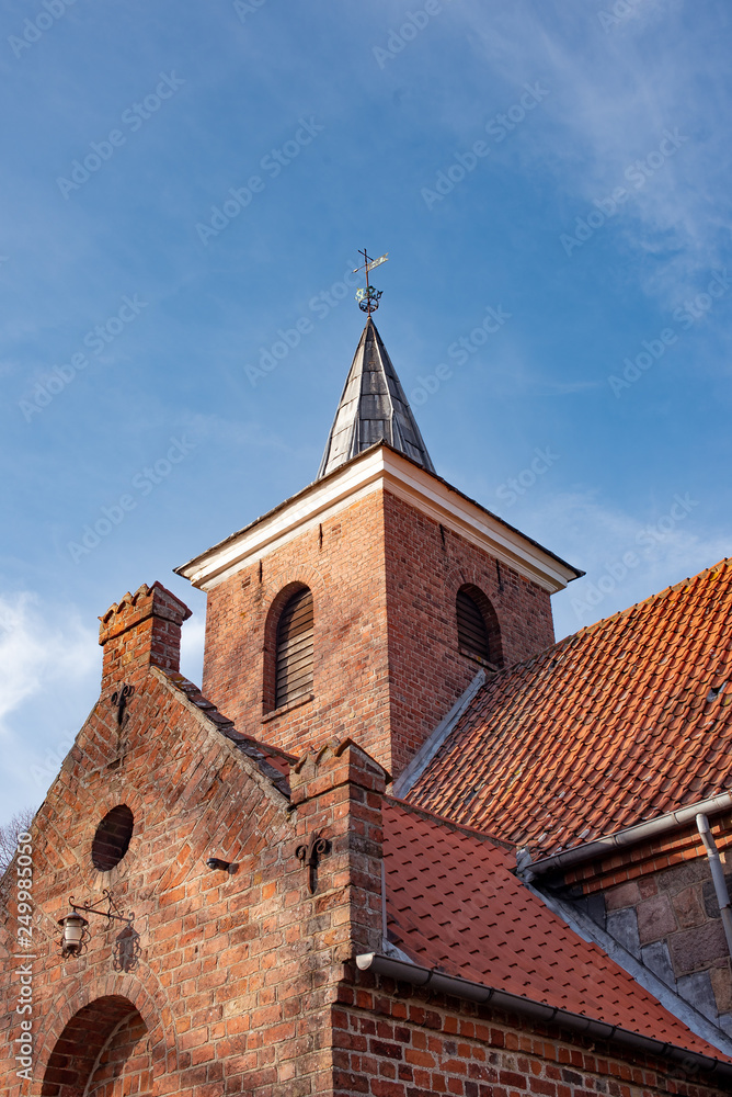 Danish church in beautiful February sun