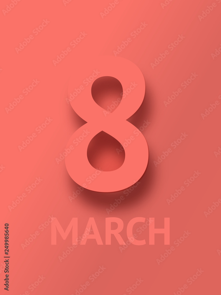 March 8 greeting card . Holiday template March 8 greeting card . Holiday template
