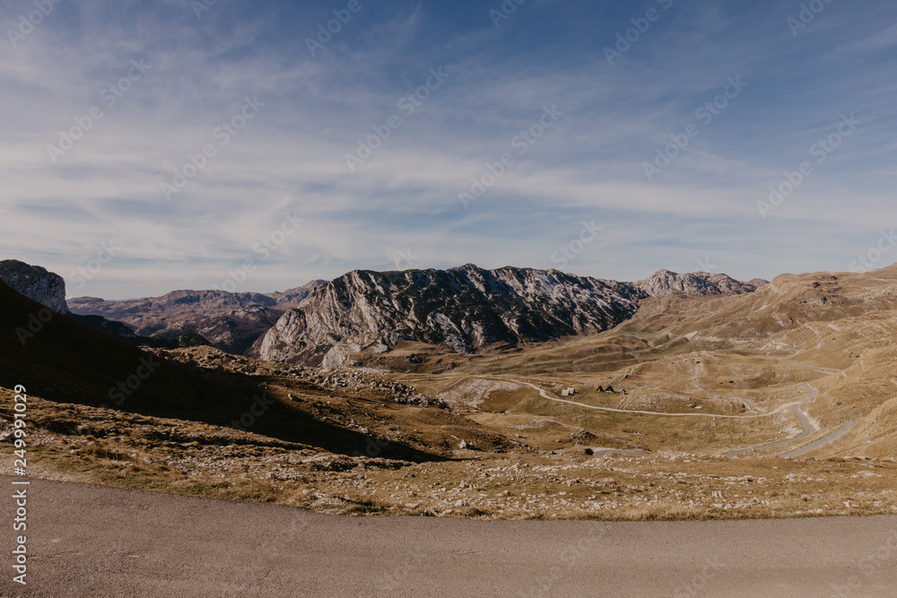 Wonderful view to mountains in the national park Durmitor in Montenegro, Balkans. Europe. Beauty world. - Image. Wonderful view to mountains in the national park Durmitor in Montenegro, Balkans. Europe. Beauty world. - Image.