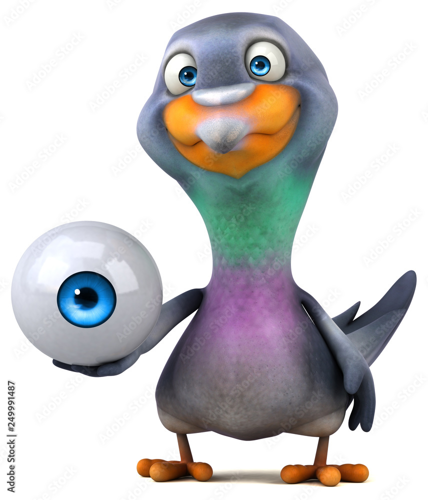 Obraz premium Fun pigeon - 3D Illustration