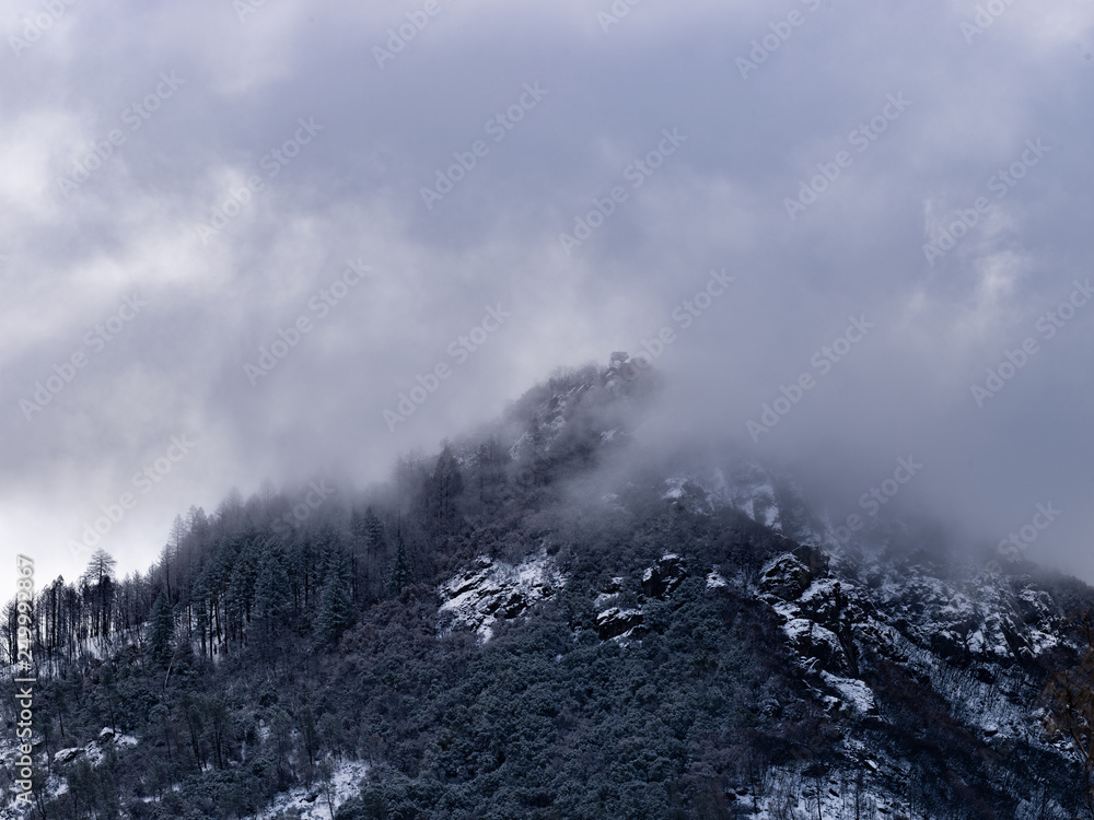 Light snowfall on Camp Fire Effected Area