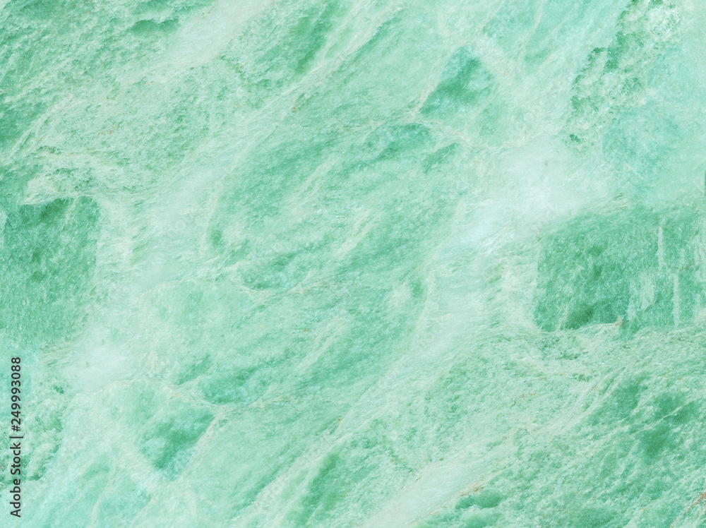 Closeup surface marble pattern at green marble stone wall textured background