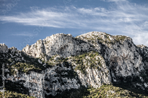 Greek mountains made of stones
