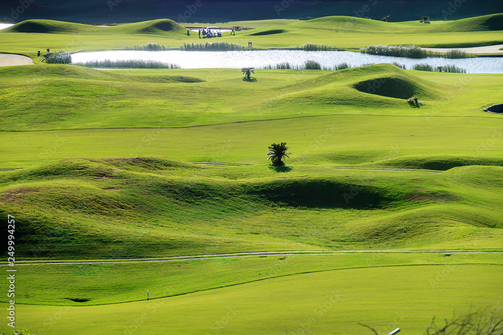 Nice green grass golf course. Golf club