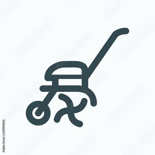Ground cultivator vector icon