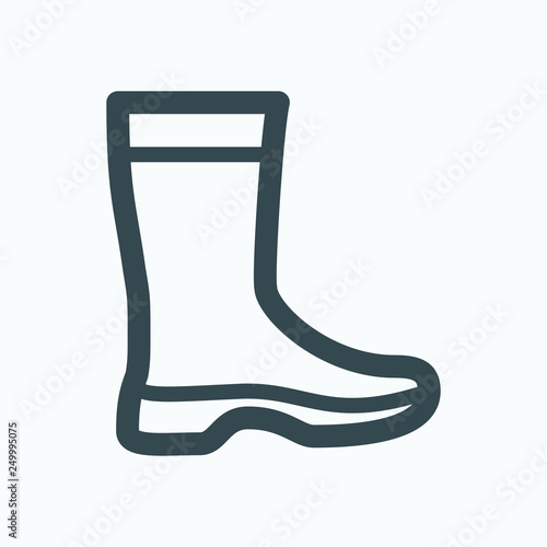 Garden rubber boots icons, gumboots vector icon
