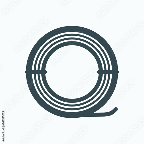 Lawnmower line icon, trimmer line vector icon