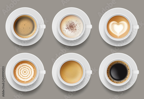 Fotografia, Obraz Coffee mug top view