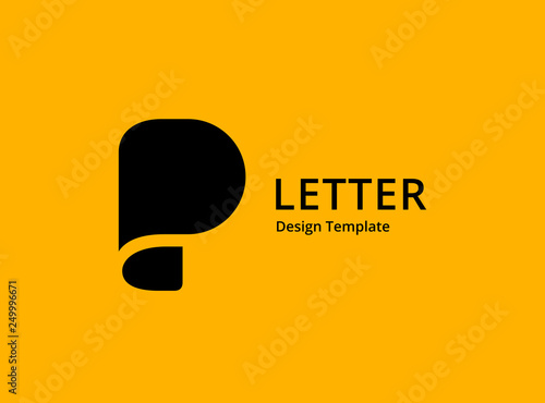 Letter P logo icon design template elements