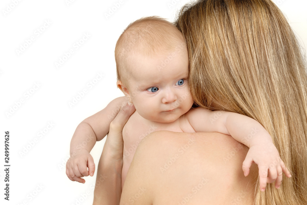 Mother holding baby in her arms Mother holding baby in her arms