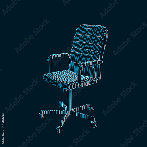 Striped Office chair. Vecto...