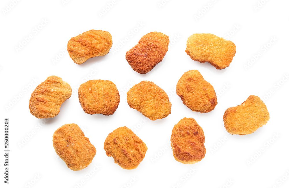 Φωτογραφία Tasty nuggets on white background