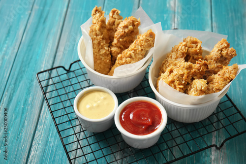 Crispy fried chicken tender...
