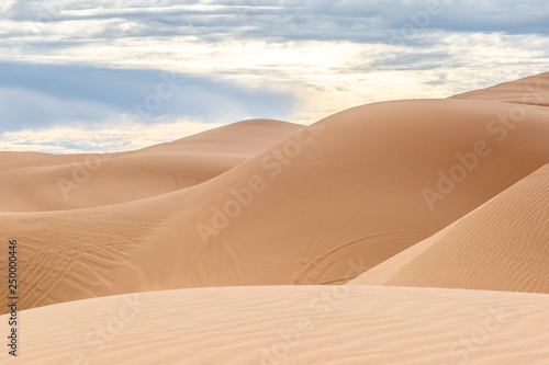 The undulating Imperial sand dunes in California