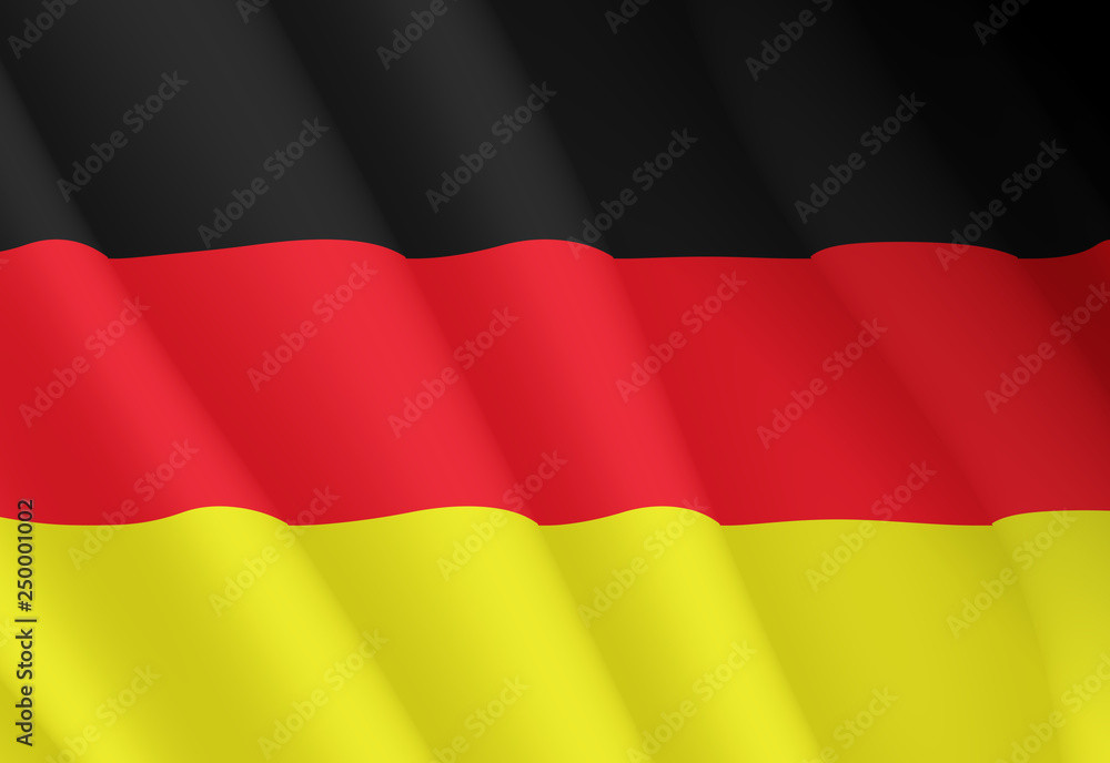 Illustration of a flying German flag Illustration of a flying German flag