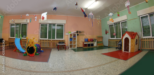 Inside a Kingergarten with many tools photo