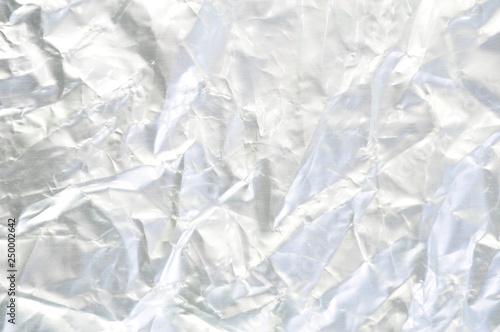 crumpled aluminium foil background or texture