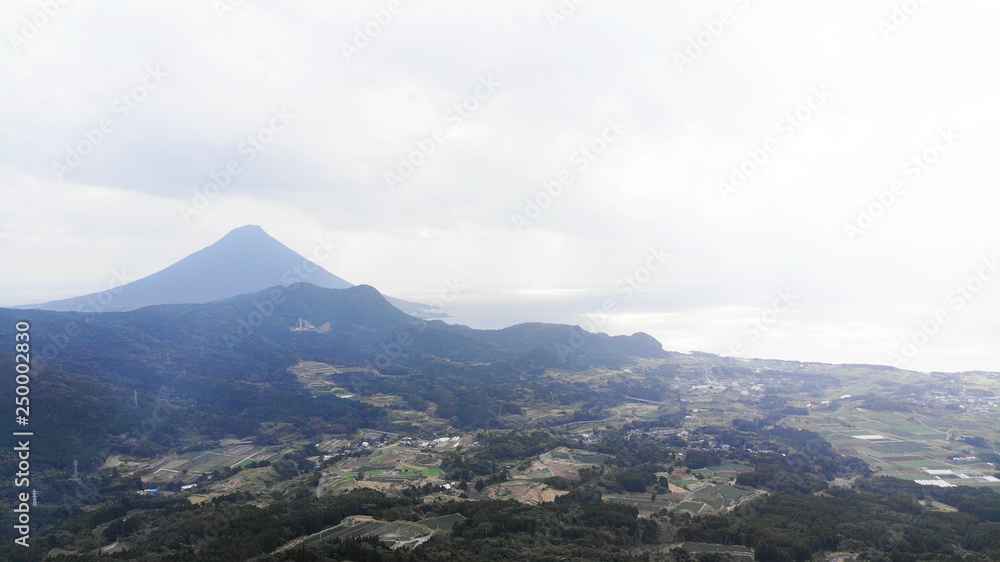 Aerial View of Satsuma Peninsula, Kagoshima