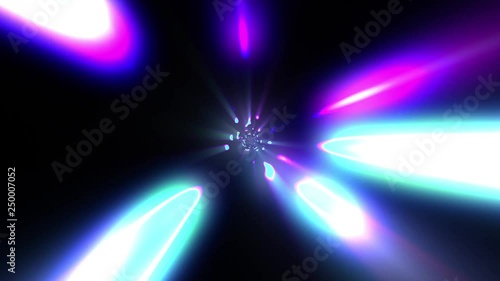 Fast Hyper Warp Neon Lights Rotating Tunnel Disco VJ Motion Background