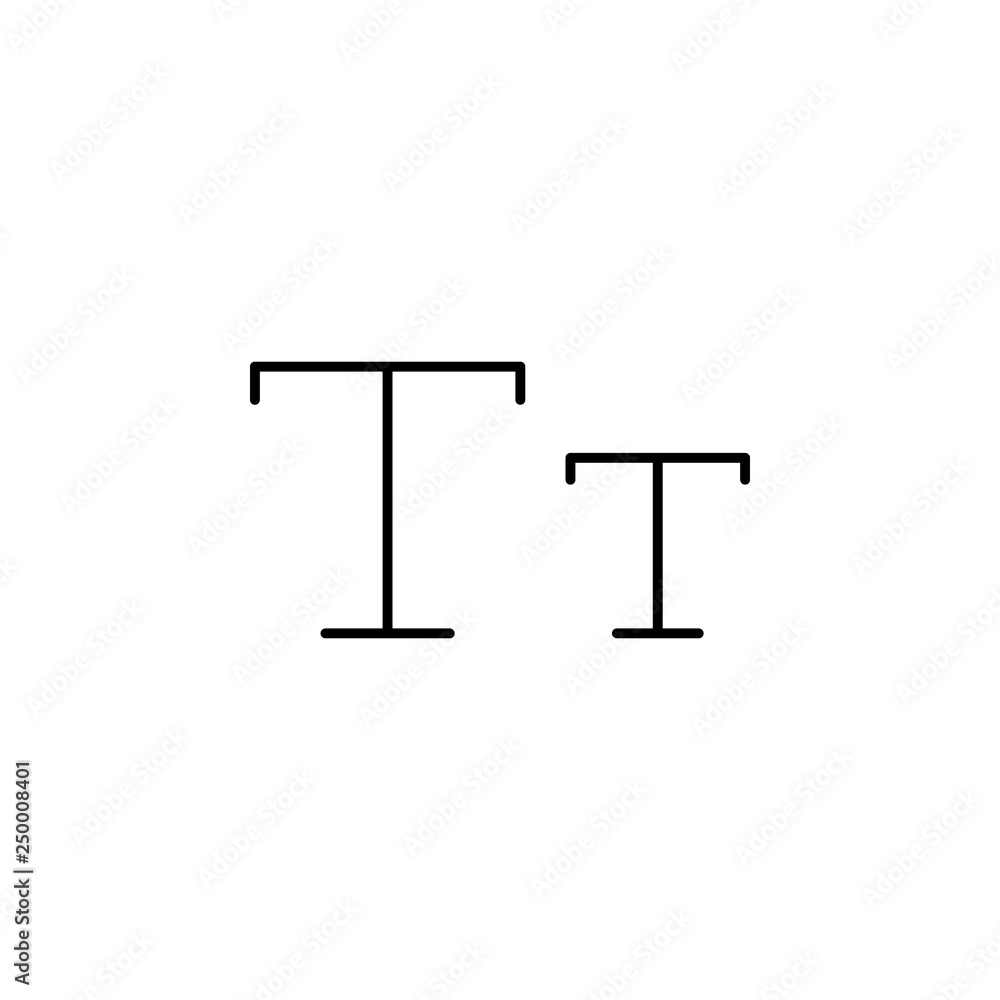 caps, format, small, text icon. Element of text and typography for mobile concept and web apps icon. Thin line icon for website design and development