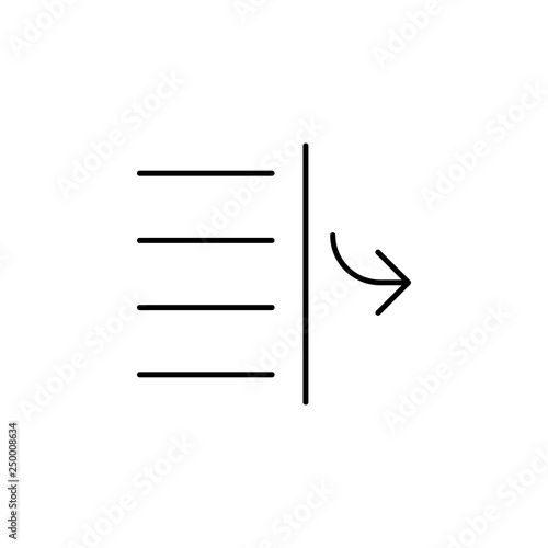 align, format, margin, right icon. Element of text and typography for mobile concept and web apps icon. Thin line icon for website design and development