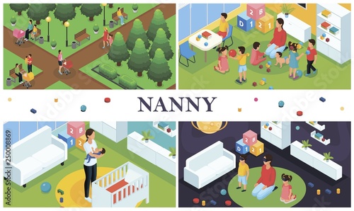 Isometric Nanny Work Composition