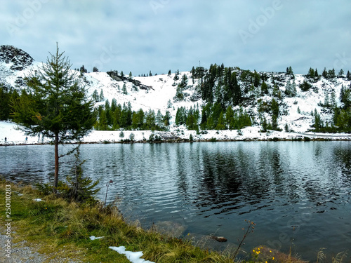 Bergsee im Schnee