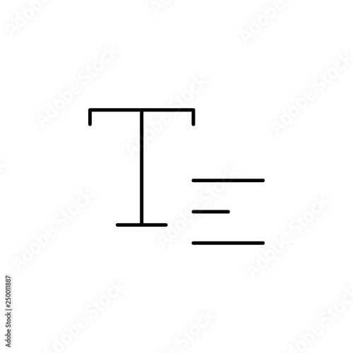 align, text, typography icon. Element of text and typography for mobile concept and web apps icon. Thin line icon for website design and development