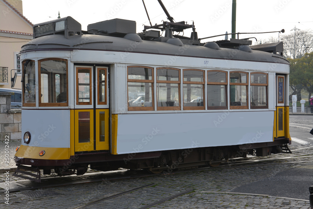 tram in Lisbon, Portugal