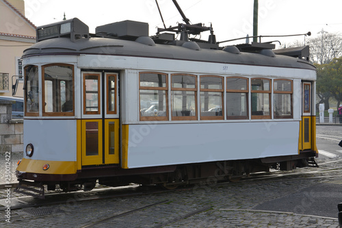 tram in Lisbon, Portugal