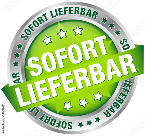 Button Banner "Sofort lieferbar" Grün/Silber