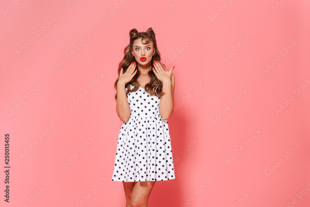 Portrait of a beautiful cheerful young pin-up girl Portrait of a beautiful cheerful young pin-up girl