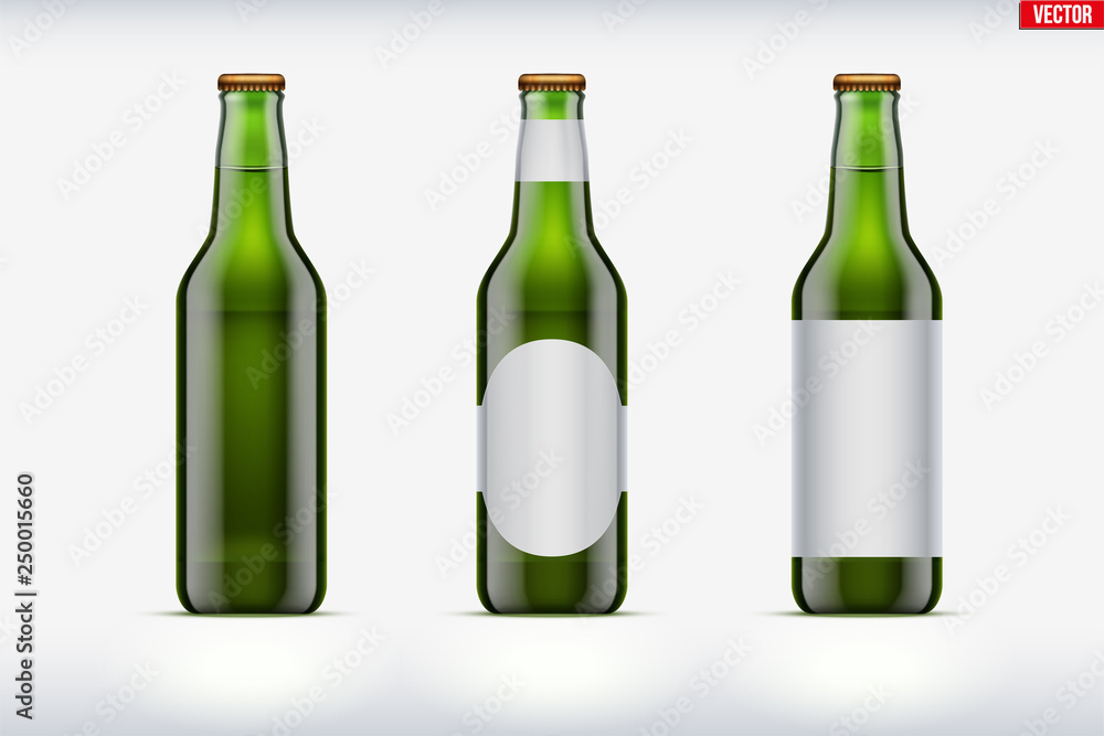 Craft beer bottle set mockup Craft beer bottle set mockup
