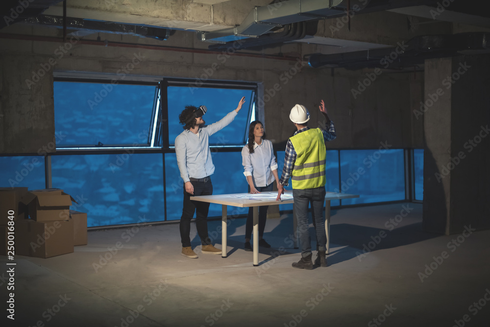 business people in group, architect and engineer on construction site business people in group, architect and engineer on construction site