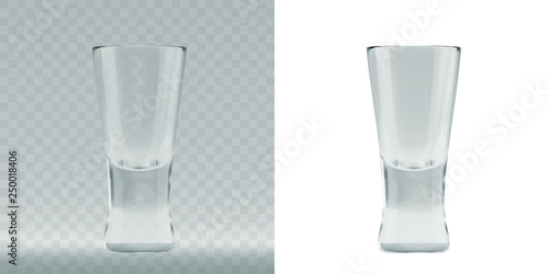 Empty transparent triangular glass for cosmopolitan cocktail