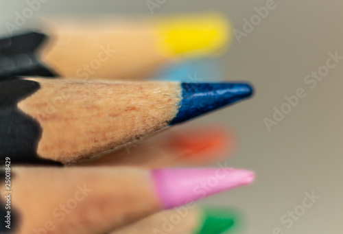 Color pencils colorfull macro photo