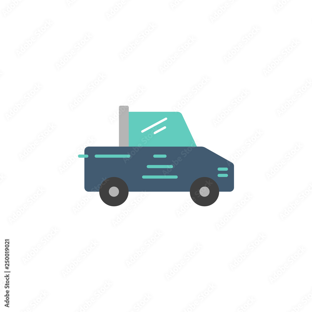 Fototapeta premium pickup truck, transportation, vehicle icon. Element of color African safari icon. Premium quality graphic design icon. Signs and symbols collection icon for websites, web design