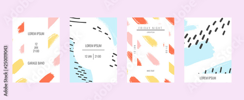 Vector abstract pastel background with hand drawn textures, memphis style. Stylish vector design for fabric, wallpaper, wrapping.