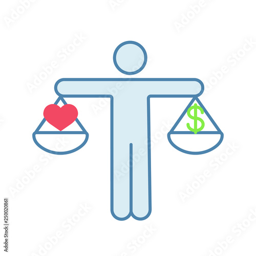 Business ethics color icon
