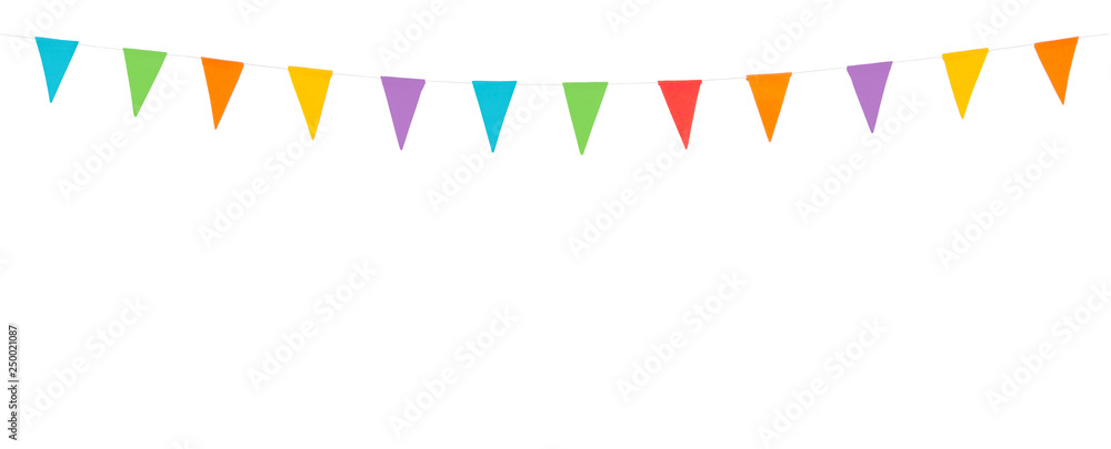 party flags isolated on a white background