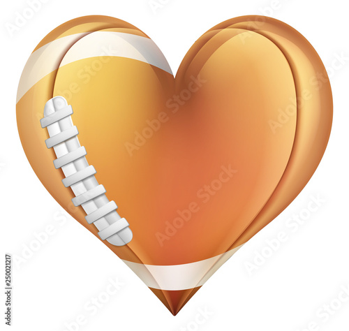 A heart shaped American foo...