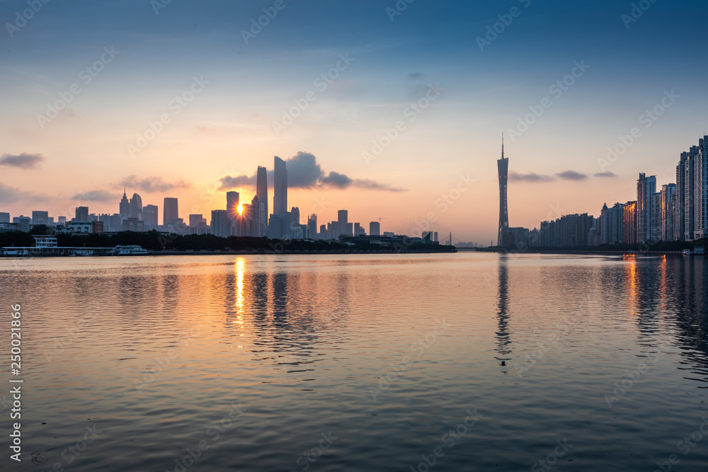 Guangzhou city sunrise Guangzhou city sunrise