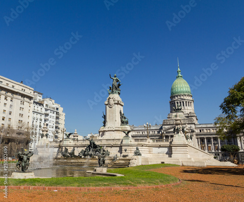 Source and monumental complex of Congress Square. Buenos Aires