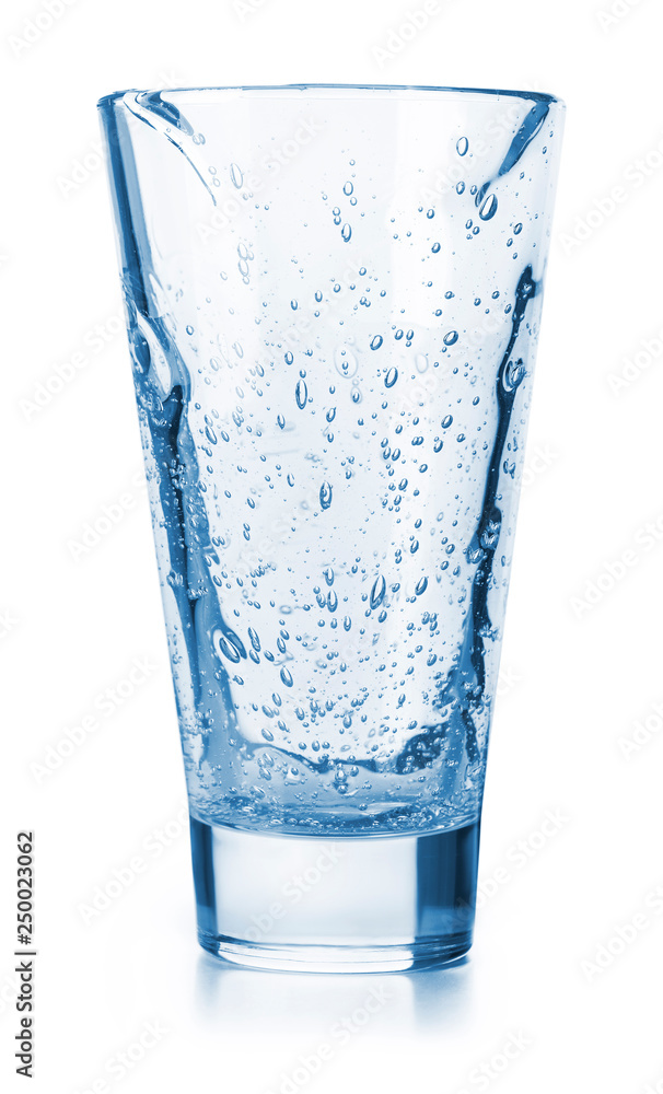 A glass of pure water filled with oxygen. isolated on white background  Stock Photo | Adobe Stock