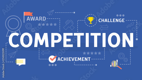 Competition concept. Idea of business race and ambition