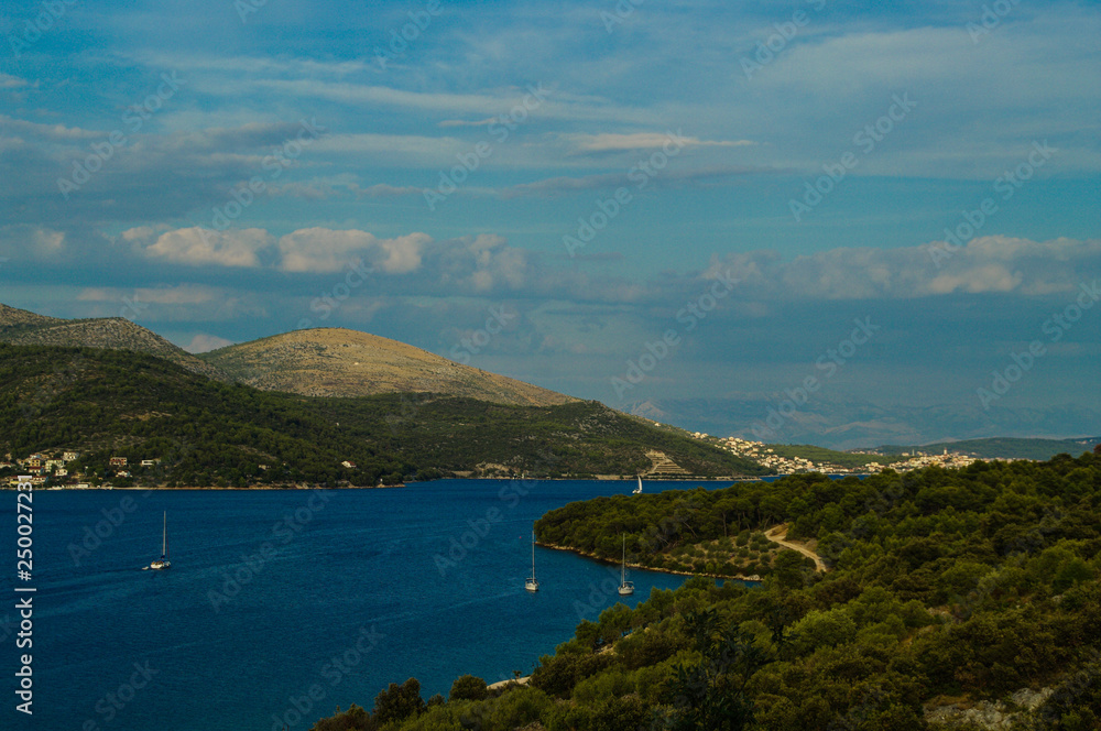 View over the coastline of Croatia