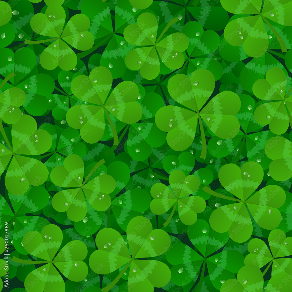 vector Saint Patrick's day seamless shamrock background vector Saint Patrick's day seamless shamrock background