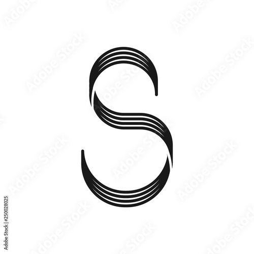S logo. Vector illustration. 