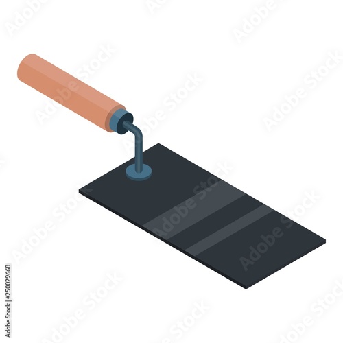 Square trowel icon. Isometric of square trowel vector icon for web design isolated on white background