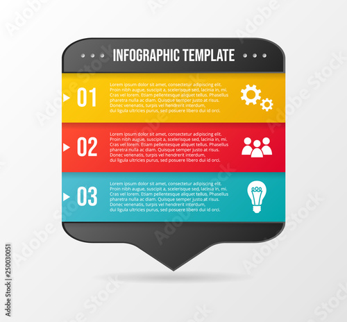 Business infograph with icons - concept of template. Vector